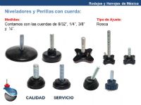 Niveladores para Muebles con Cuerda, Perillas con Cuerda - RODAJAS Y HERRAJES DE MÉXICO
